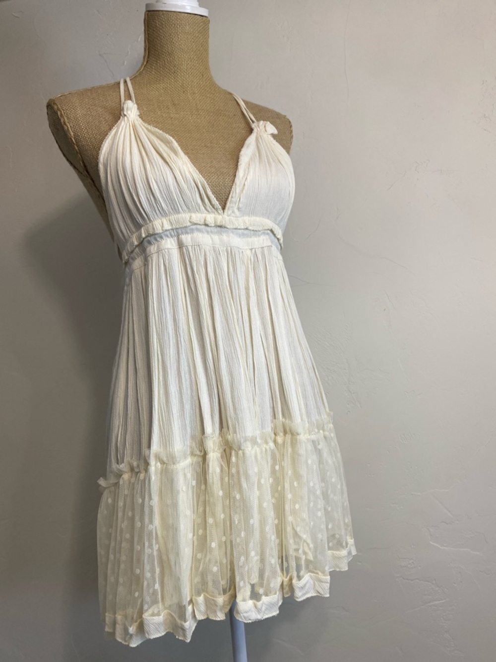 Lace and Gauze Bohemian Festival Babydoll Dress